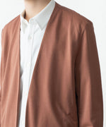 画像をギャラリービューアに読み込む, ATTACHMENT アタッチメントのCOTTON DOUBLE FACE COLLARLESS CARDIGAN - BROWNの公式通販サイトsession福岡セレクトショップ
