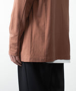 画像をギャラリービューアに読み込む, ATTACHMENT アタッチメントのCOTTON DOUBLE FACE COLLARLESS CARDIGAN - BROWNの公式通販サイトsession福岡セレクトショップ
