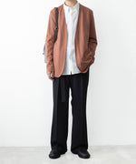 画像をギャラリービューアに読み込む, ATTACHMENT アタッチメントのCOTTON DOUBLE FACE COLLARLESS CARDIGAN - BROWNの公式通販サイトsession福岡セレクトショップ

