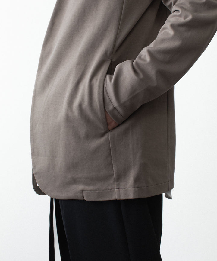 ATTACHMENT アタッチメントのCOTTON DOUBLE FACE COLLARLESS CARDIGAN - KHAKI GRAYの公式通販サイトsession福岡セレクトショップ