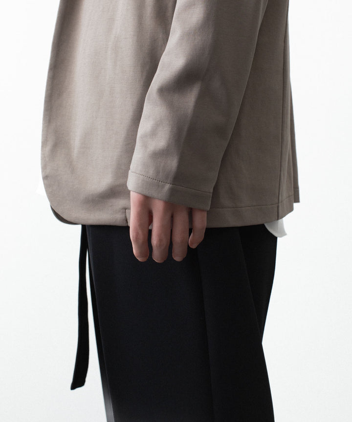 ATTACHMENT アタッチメントのCOTTON DOUBLE FACE COLLARLESS CARDIGAN - KHAKI GRAYの公式通販サイトsession福岡セレクトショップ