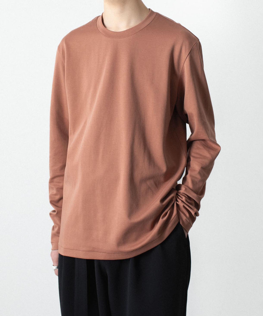 ATTACHMENT アタッチメントのCOTTON DOUBLE FACE SLIM FIT L/S TEE - BROWNの公式通販サイトsession福岡セレクトショップ
