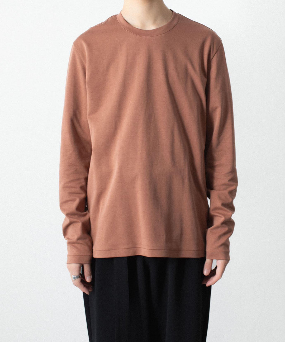 ATTACHMENT アタッチメントのCOTTON DOUBLE FACE SLIM FIT L/S TEE - BROWNの公式通販サイトsession福岡セレクトショップ