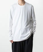 画像をギャラリービューアに読み込む, ATTACHMENT アタッチメントのCOTTON DOUBLE FACE SLIM FIT L/S TEE - WHITEの公式通販サイトsession福岡セレクトショップ
