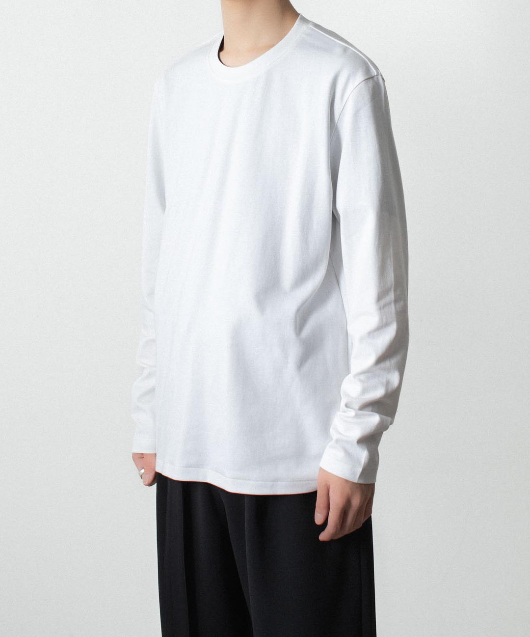 ATTACHMENT アタッチメントのCOTTON DOUBLE FACE SLIM FIT L/S TEE - WHITEの公式通販サイトsession福岡セレクトショップ