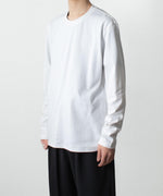 画像をギャラリービューアに読み込む, ATTACHMENT アタッチメントのCOTTON DOUBLE FACE SLIM FIT L/S TEE - WHITEの公式通販サイトsession福岡セレクトショップ
