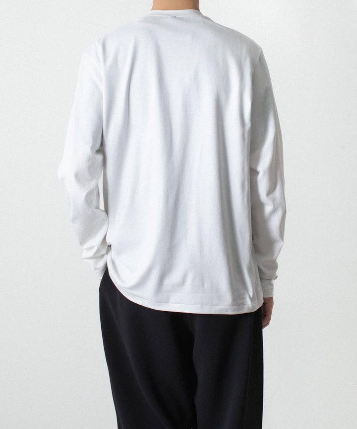 ATTACHMENT アタッチメントのCOTTON DOUBLE FACE SLIM FIT L/S TEE - WHITEの公式通販サイトsession福岡セレクトショップ