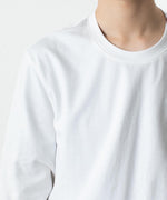 画像をギャラリービューアに読み込む, ATTACHMENT アタッチメントのCOTTON DOUBLE FACE SLIM FIT L/S TEE - WHITEの公式通販サイトsession福岡セレクトショップ

