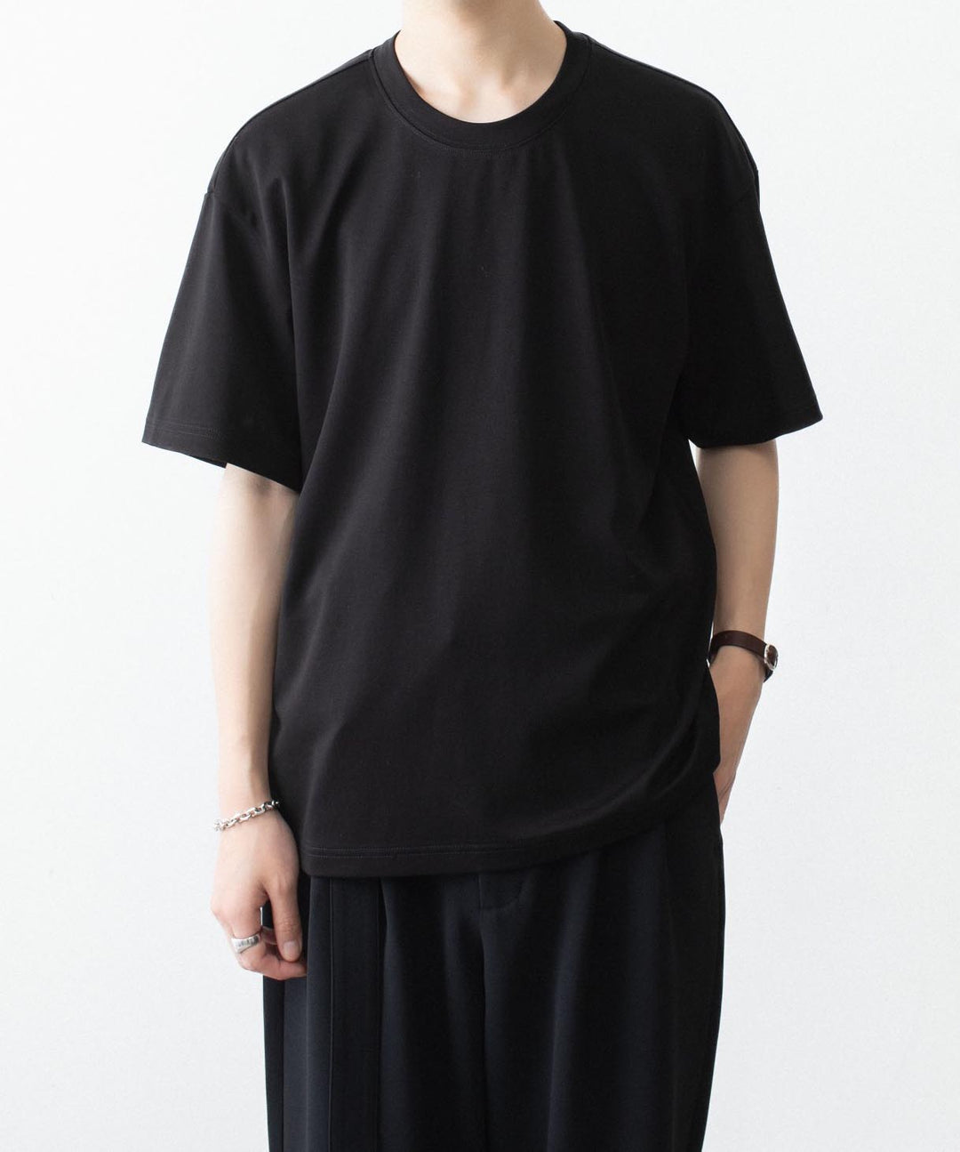 ATTACHMENT アタッチメントのCOTTON DOUBLE FACE OVERSIZED S/S TEE - BLACKの公式通販サイトsession福岡セレクトショップ