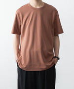 画像をギャラリービューアに読み込む, ATTACHMENT アタッチメントのCOTTON DOUBLE FACE SLIM FIT S/S TEE - BROWNの公式通販サイトsession福岡セレクトショップ
