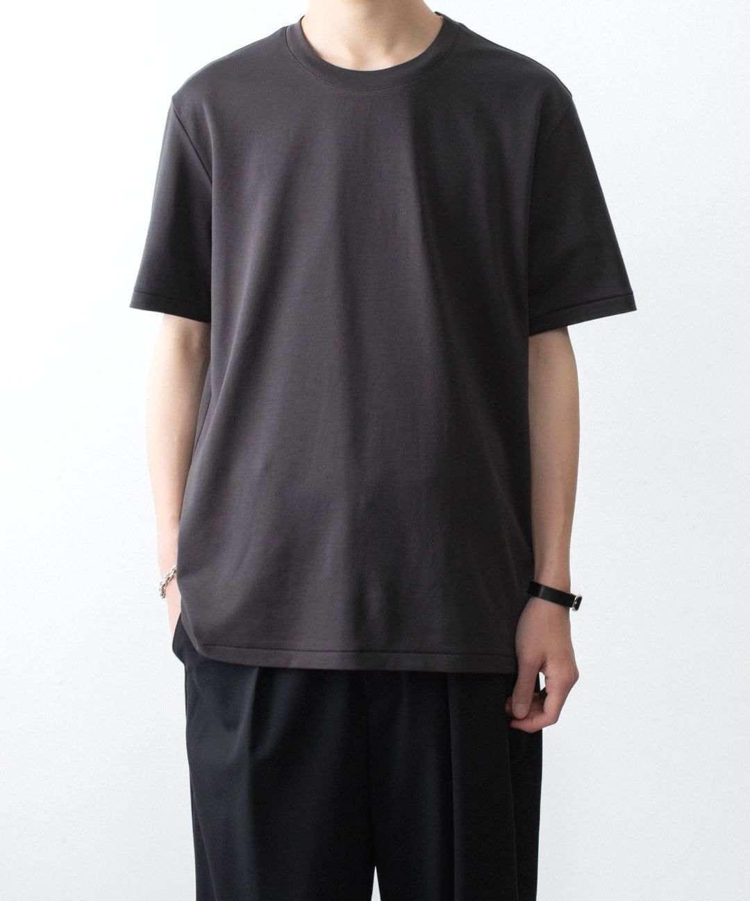 ATTACHMENT アタッチメントのCOTTON DOUBLE FACE SLIM FIT S/S TEE - D.GRAYの公式通販サイトsession福岡セレクトショップ