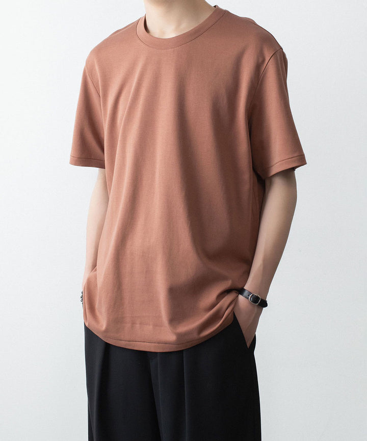 ATTACHMENT アタッチメントのCOTTON DOUBLE FACE SLIM FIT S/S TEE - BROWNの公式通販サイトsession福岡セレクトショップ