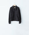 【ANTHEM A】WOOL CASHMERE POPLIN MELTON POCKET BLOUSON - BLACK