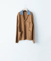 【ANTHEM A】SPARKLE MOSS STITCH KNIT JACKET - CAMEL BROWN