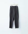 【ANTHEM A】WOOL CASHMERE POPLIN MELTON NO-BRAINER PANTS - CHARCOAL