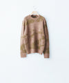 【ANTHEM A】SURI-ALPACA JACQUARD KNIT PULLOVER - KHAKI BEIGE