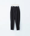【ANTHEM A】WOOL CASHMERE POPLIN MELTON NO-BRAINER PANTS - BLACK