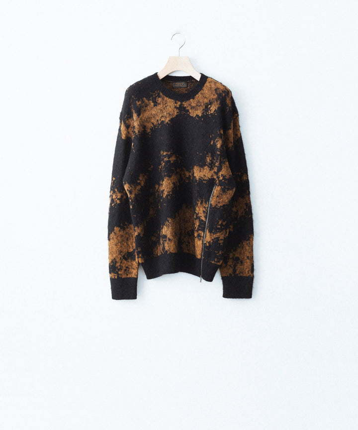 ANTHEM A-アンセムエーのSURI-ALPACA JACQUARD KNIT PULLOVERのBLACK公式通販サイトsession福岡セレクトショップ