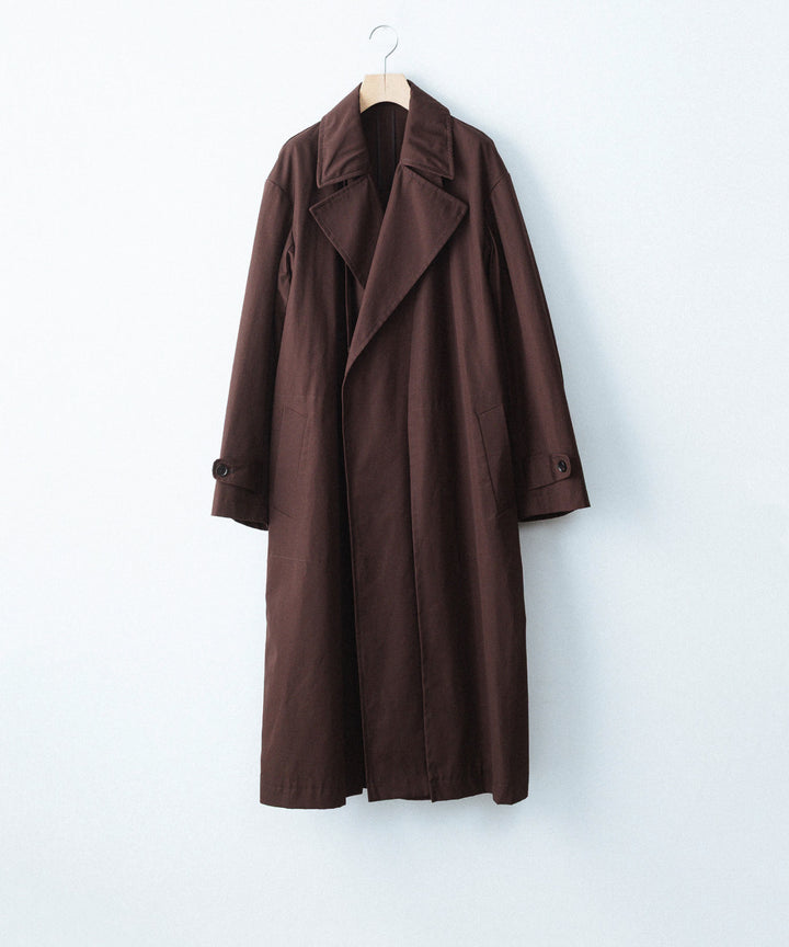 【ANTHEM A】LAYERED WATERPROOF COTTON OVER COAT - BURGUNDY