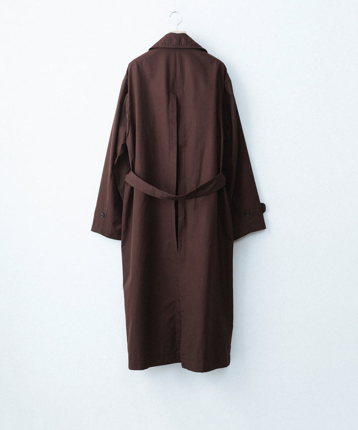 【ANTHEM A】LAYERED WATERPROOF COTTON OVER COAT - BURGUNDY