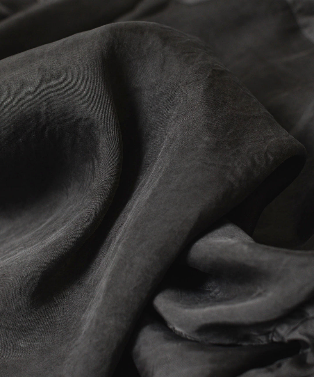 ANTHEM A-アンセムエーのPIGMENT CUPRO OPEN COLLAR SHIRTのCHARCOAL 公式通販サイトsession福岡セレクトショップ