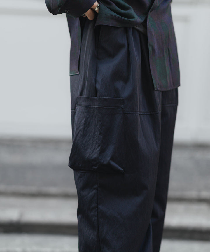 ANTHEM A-アンセムエーのSATIN MILITARY EASY PANTSのBLACK 公式通販サイトsession福岡セレクトショップ 
