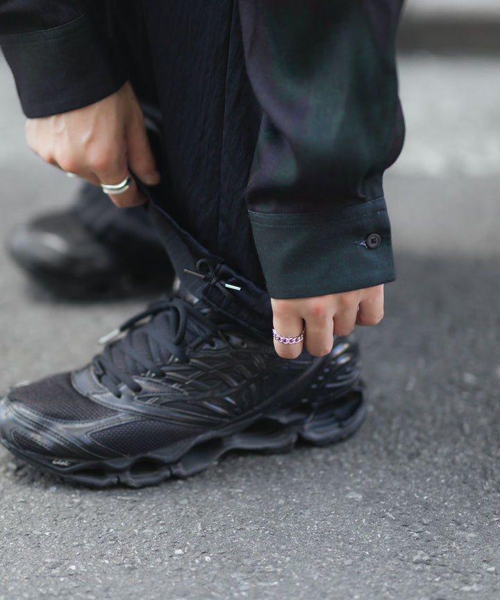 ANTHEM A-アンセムエーのSATIN MILITARY EASY PANTSのBLACK 公式通販サイトsession福岡セレクトショップ 
