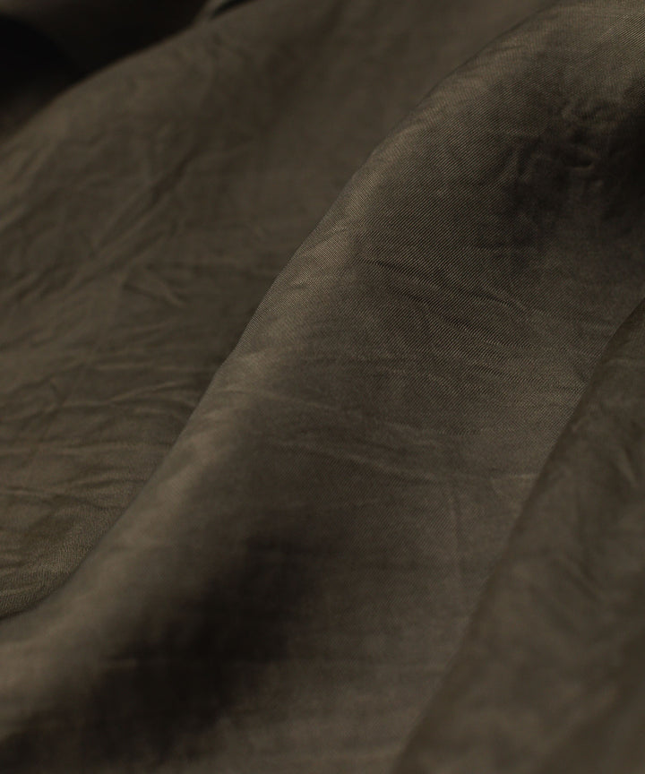 ANTHEM A-アンセムエーのPIGMENT CUPRO OPEN COLLAR SHIRTのKHAKI 公式通販サイトsession福岡セレクトショップ