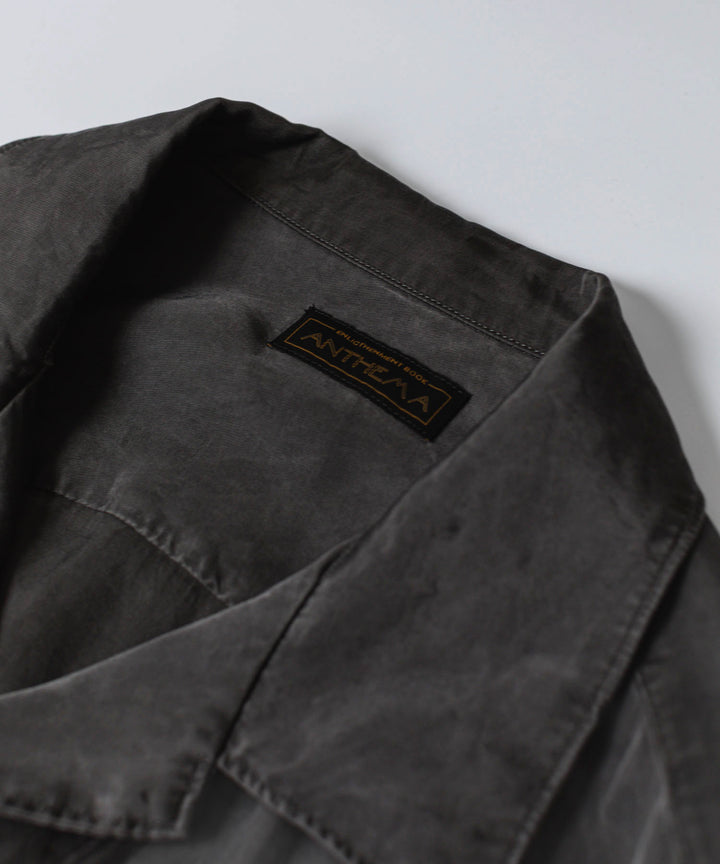 ANTHEM A-アンセムエーのPIGMENT CUPRO OPEN COLLAR SHIRTのCHARCOAL 公式通販サイトsession福岡セレクトショップ
