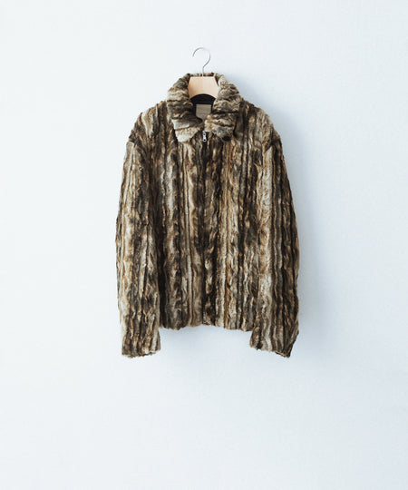 【ANTHEM A】SHEARING FUR BLOUSON - KHAKI BROWN