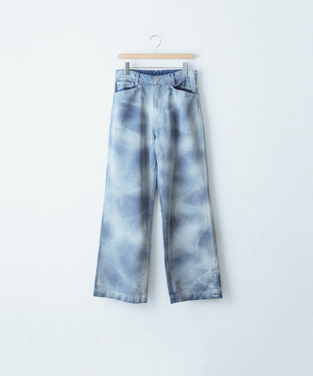 【ANTHEM A】HAND VINTAGE DYED SPARKLE JEANS -  FOG BLUE