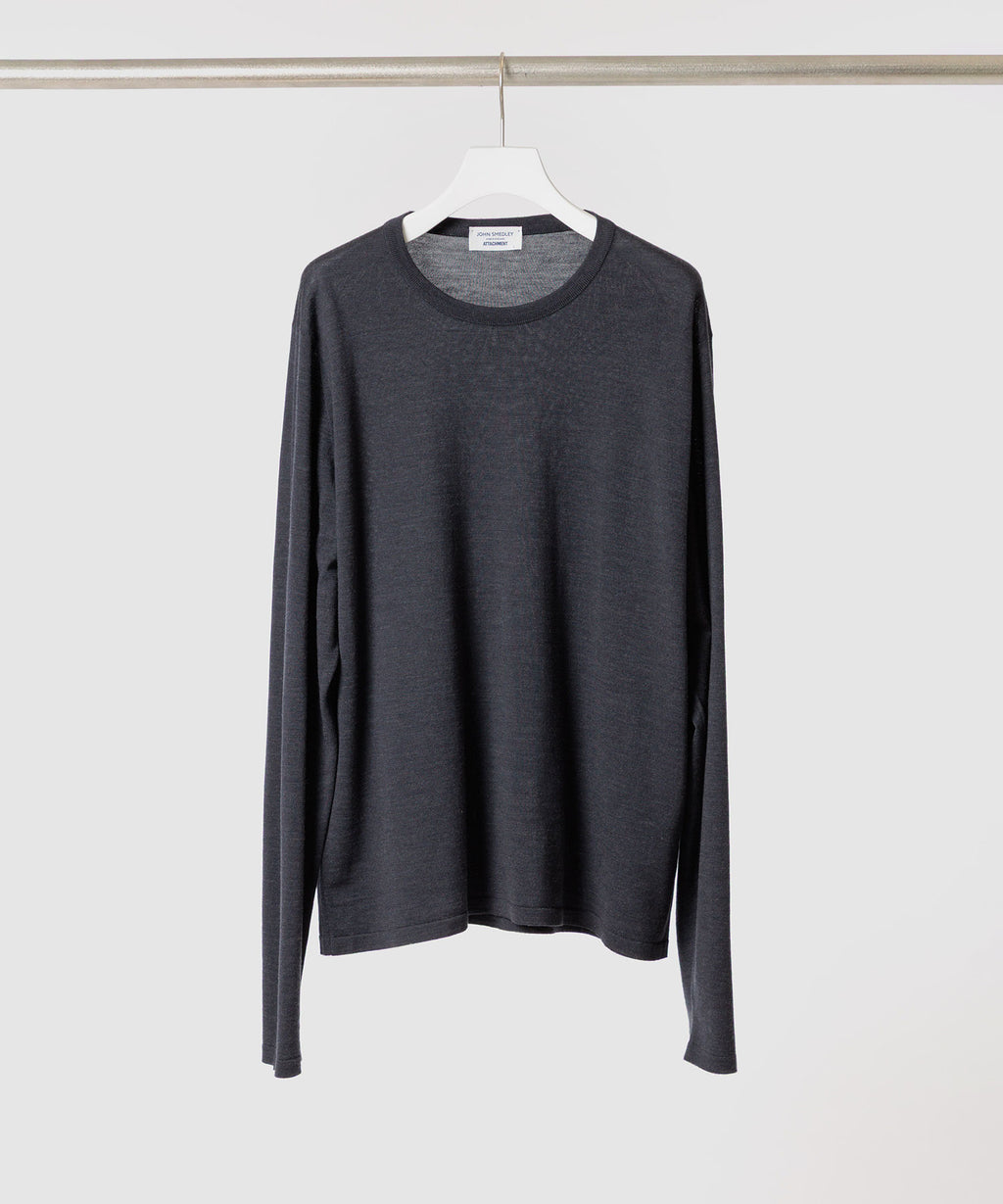 ATTACHMENT アタッチメントの× JOHN SMEDLEY MERINO EXTRAFINE WELTED CREW NECK L/S - D.NAVYの公式通販サイトsession福岡セレクトショップ