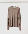 【 ATTACHMENT × JOHN SMEDLEY 】× JOHN SMEDLEY MERINO EXTRAFINE WELTED CREW NECK L/S - D.CAMEL