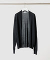 【 ATTACHMENT × JOHN SMEDLEY 】× JOHN SMEDLEY MERINO EXTRAFINE BUTTONLESS V NECK CARDIGAN - BLACK