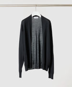 画像をギャラリービューアに読み込む, ATTACHMENT アタッチメント × JOHN SMEDLEYの× JOHN SMEDLEY MERINO EXTRAFINE BUTTONLESS V NECK CARDIGAN - BLACKの公式通販サイトsession福岡セレクトショップ
