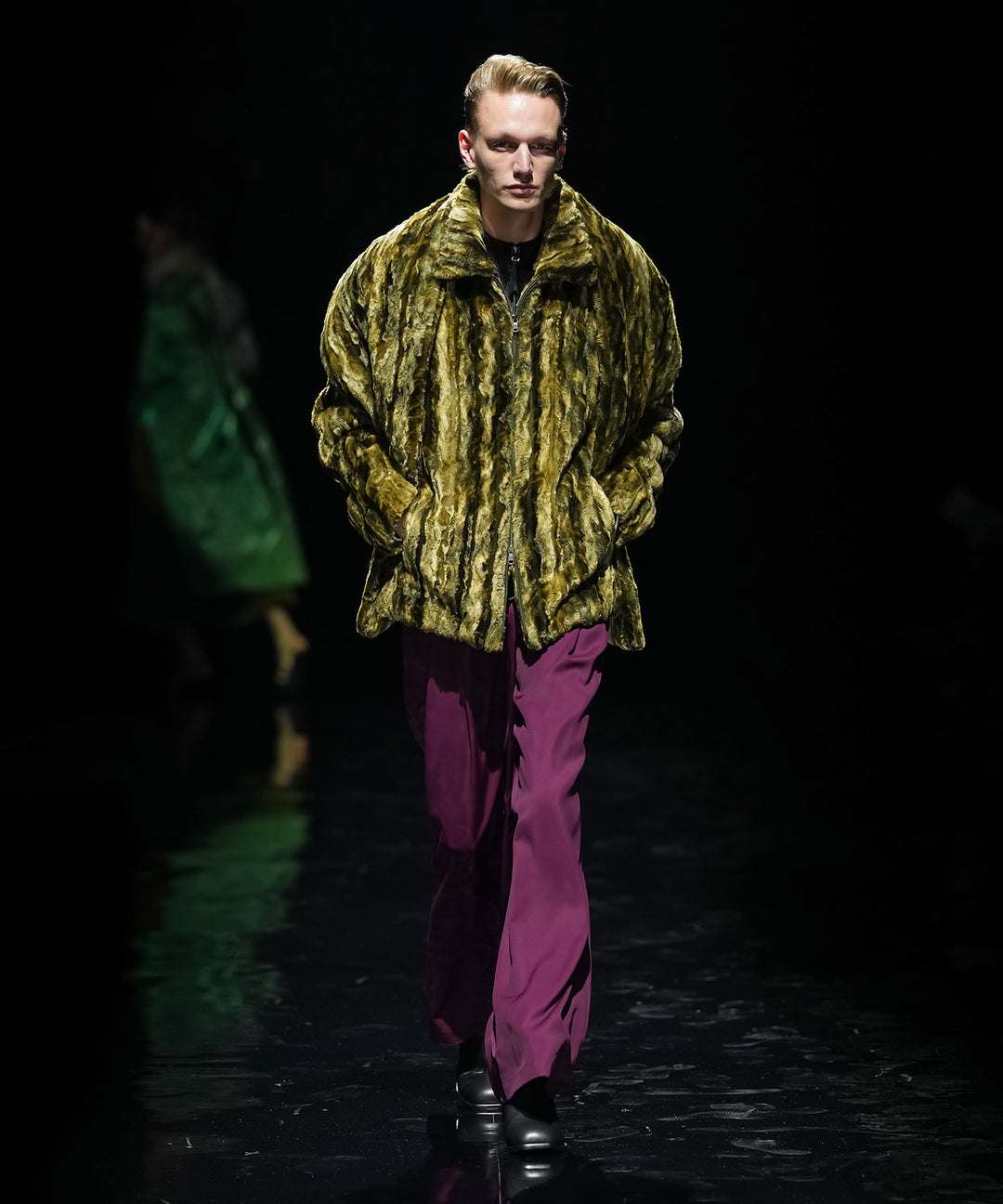 【ANTHEM A】SHEARING FUR BLOUSON - KHAKI BROWN