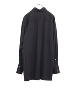 画像をギャラリービューアに読み込む,  ANTHEM Aアンセムエー のVISCOSE TWILL SHAPE LINE SHIRT - BLACKの公式通販サイトsession福岡セレクトショップ
