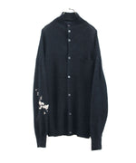 画像をギャラリービューアに読み込む,  ANTHEM Aアンセムエー のHAND EMBROIDERY MOHAIR NYLON CARDIGAN - BLACKの公式通販サイトsession福岡セレクトショップ
