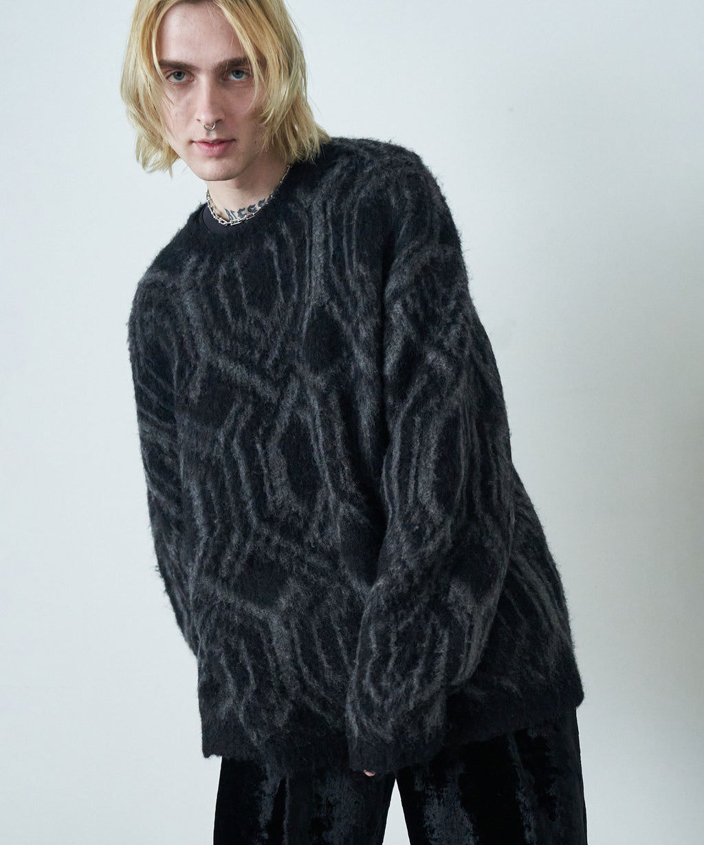  ANTHEM Aアンセムエー のALPACA WOOL INTASIA KNIT PULLOVER - BLACKの公式通販サイトsession福岡セレクトショップ