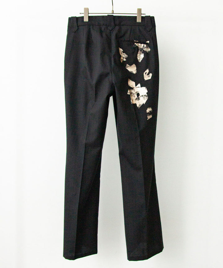 ANTHEM Aアンセムエー のWOOL STRIPE TRO FOIL WESTERN SLACKS - BLACKの公式通販サイトsession福岡セレクトショップ