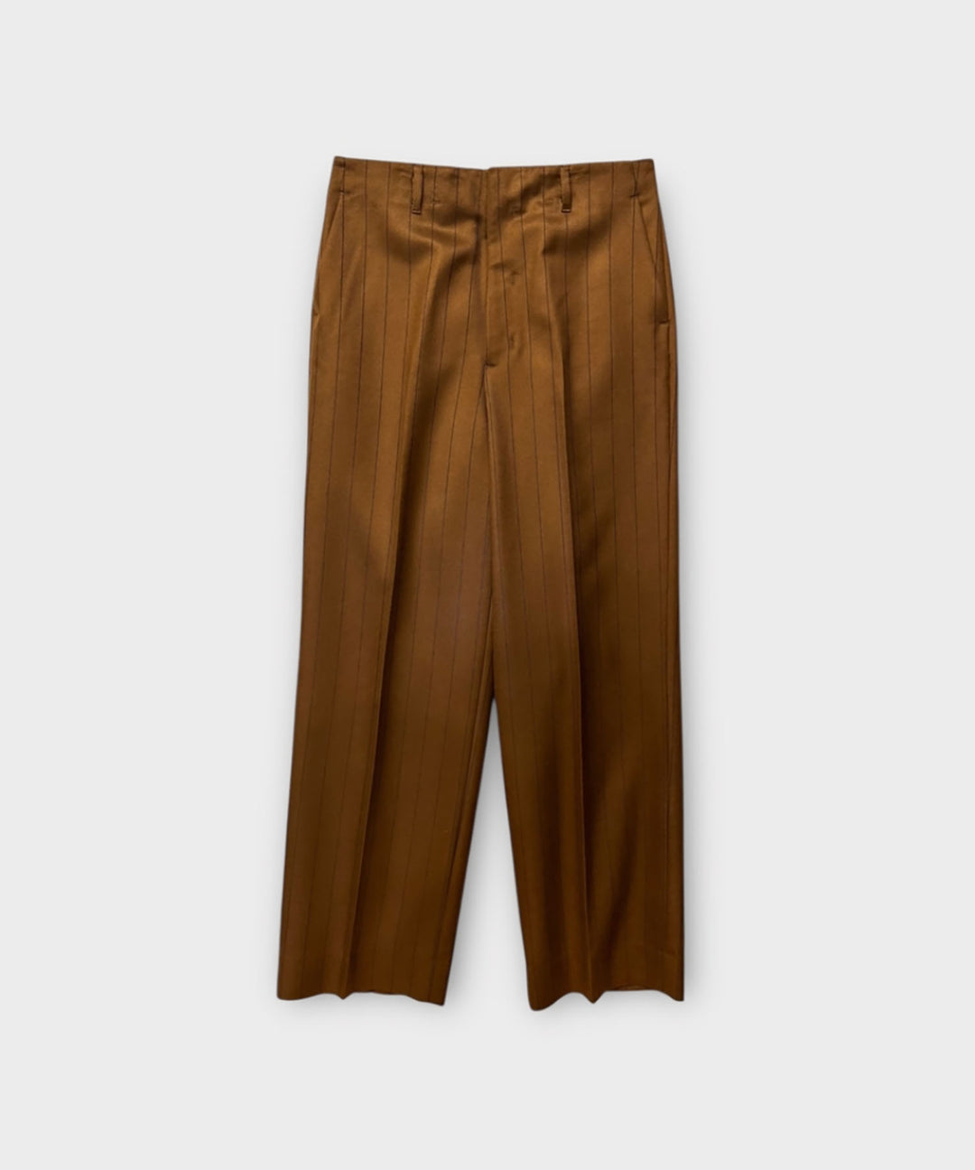 ANTHEM Aアンセムエー のWOOL SILK STRIPE BELTLESS TROUSERS - CAMELの公式通販サイトsession福岡セレクトショップ