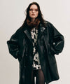 【ANTHEM A】LAMB LEATHER TROMPE L'OEIL SHORT COAT - BLACK