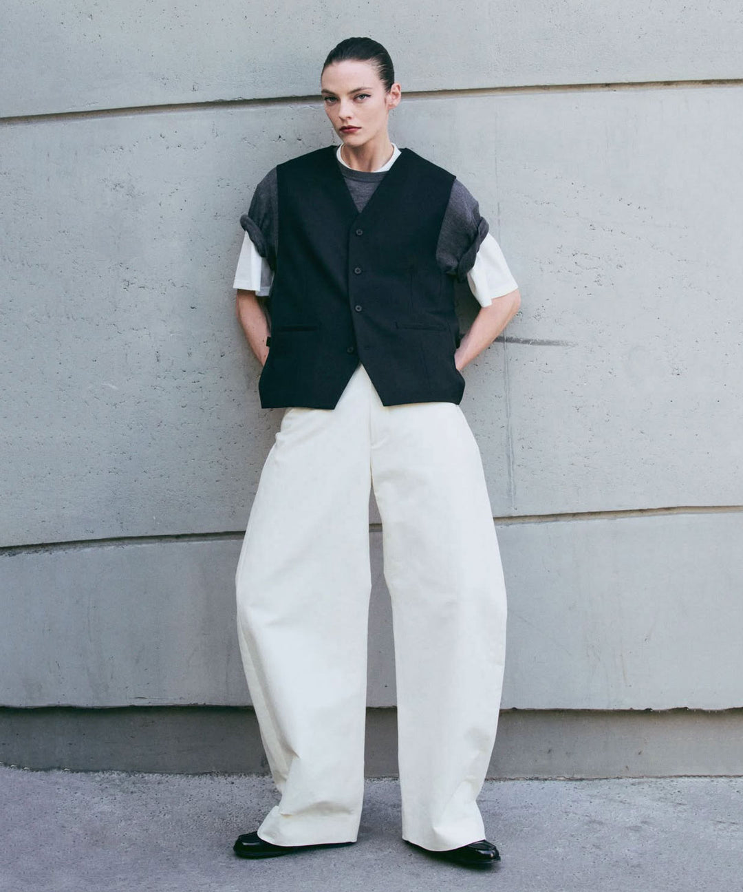 ssstein(シュタイン)のDOUBLE WEAVE COTTON ROUND PANTS - CREAMの公式通販サイトsession福岡セレクトショップ