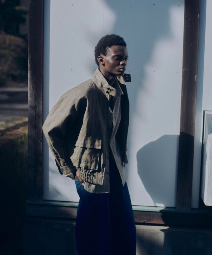 【nakedgauge】SUMI LINEN N48 BLOUSON - KHAKI
