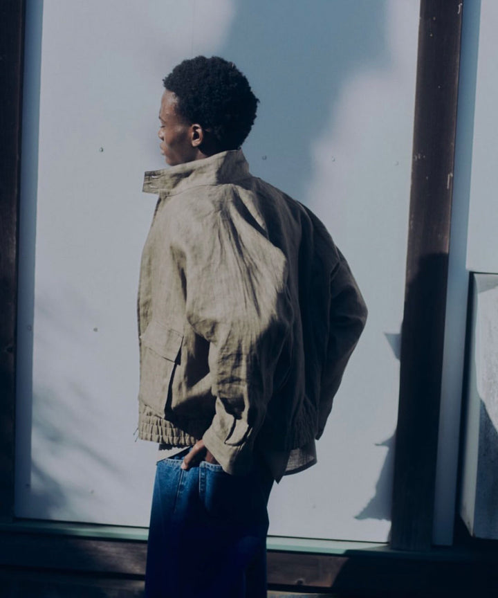 【nakedgauge】SUMI LINEN N48 BLOUSON - KHAKI