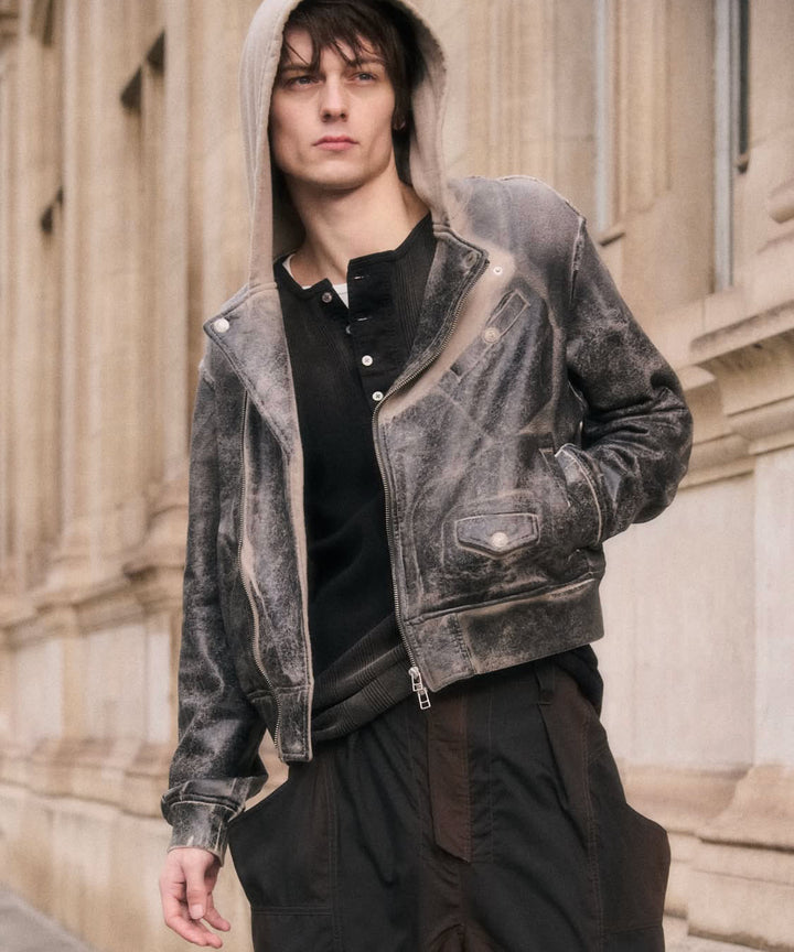 SUBLATIONS サブレーションズのCRACKING COATED RIDERS PARKAのSAND BEIGE BASE公式通販サイトsession福岡セレクトショップ