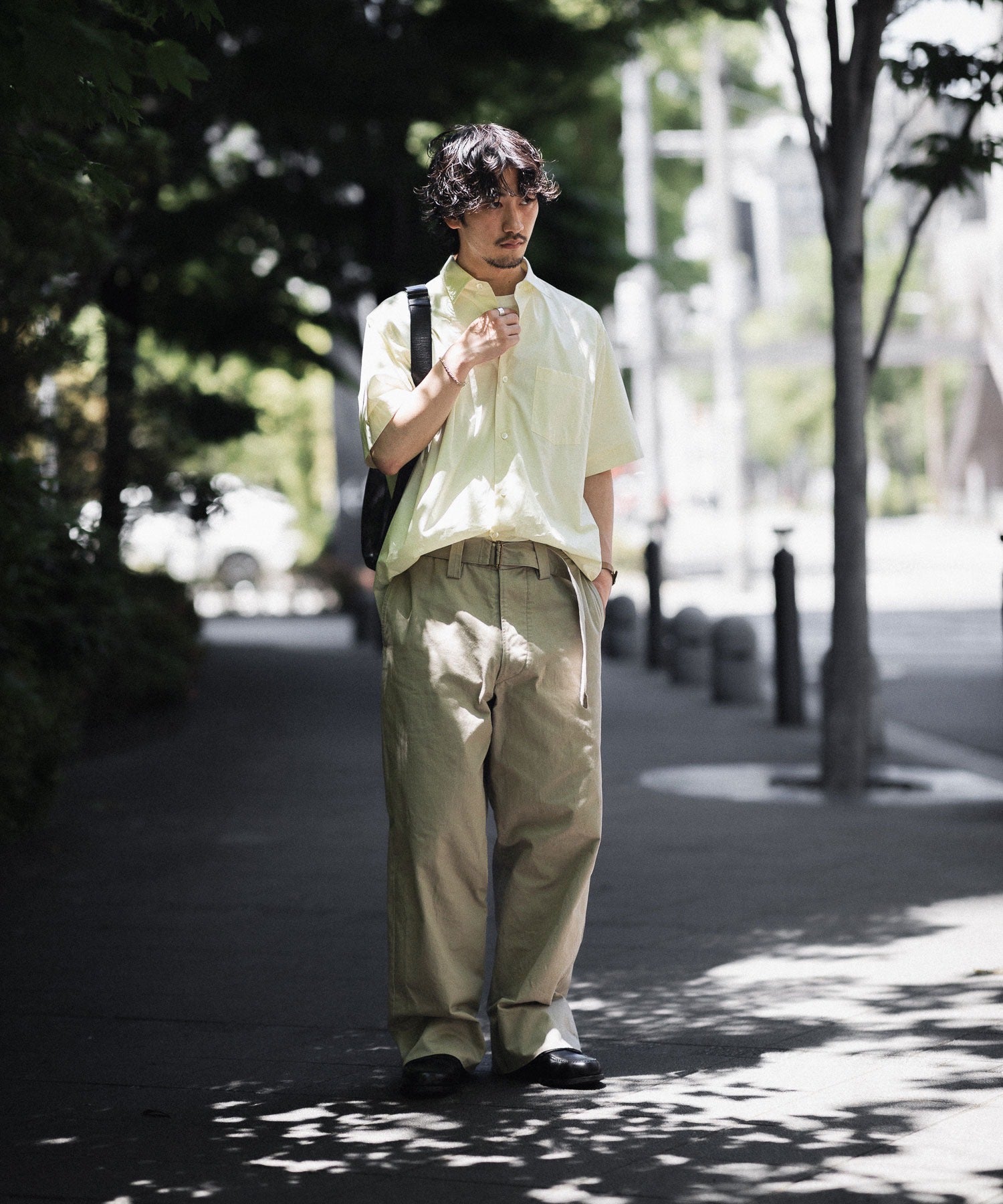 ssstein / シュタイン】SUVIN COTTON OVERSIZED SS SHIRT - YELLOW