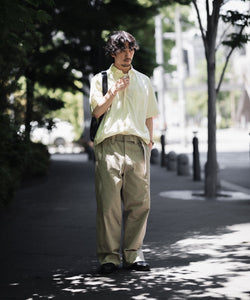 ssstein / シュタイン】SUVIN COTTON OVERSIZED SS SHIRT - YELLOW