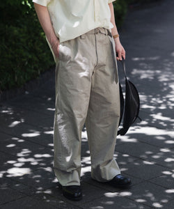 INTÉRIM/インテリム】 FABRIC WASHER CHINO BELTED FRENCH ARMY MIL