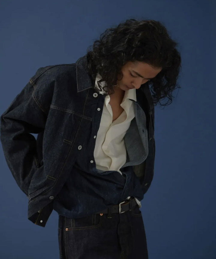 【INTÉRIM】SILK NOIL L/S REGULAR COLLAR SHIRT - NATURAL